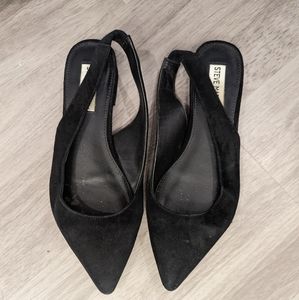 Steve Madden Black Slingback Flats Size 7
